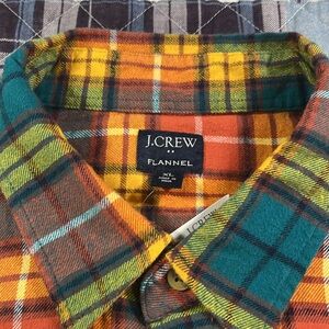 NWT J.Crew Plaid regular flannel shirt Size XL